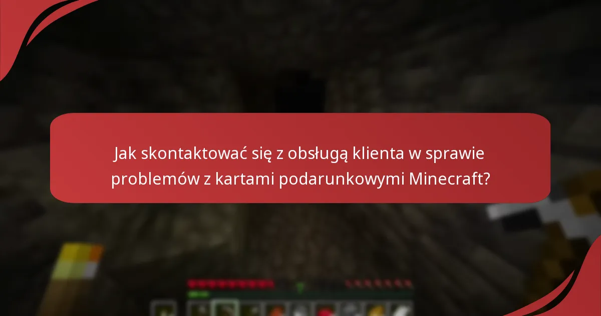 Jak zainicjować proces zwrotu dla kart podarunkowych Minecraft?