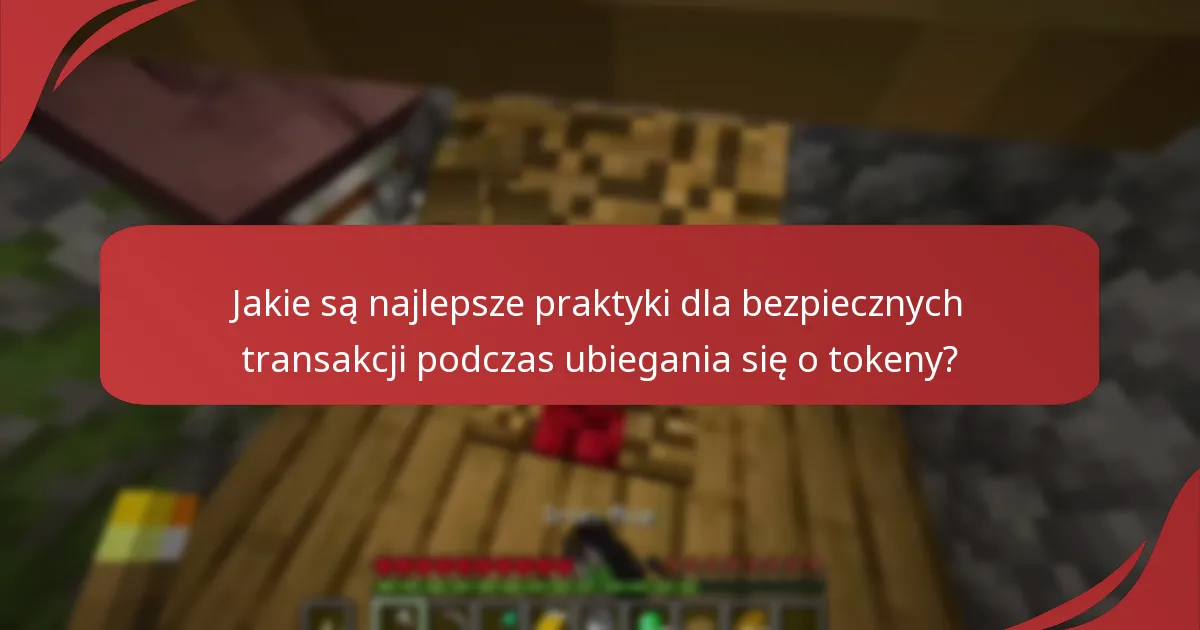 Jakie są najlepsze praktyki dla bezpiecznych transakcji podczas ubiegania się o tokeny?